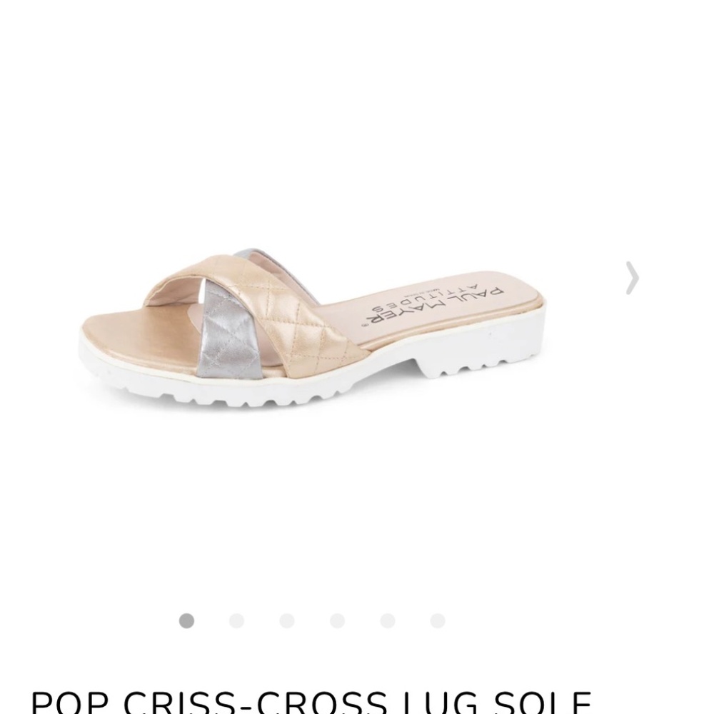 Paul Mayer Attitudes leather criss-cross Sandals Size 7